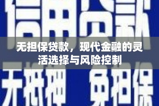 龙岗无担保贷款，现代金融的灵活选择与风险控制