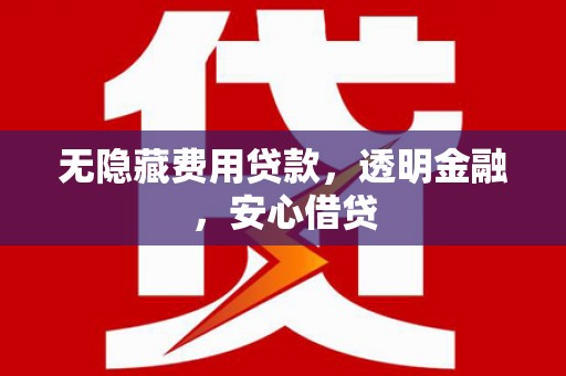 遂宁无隐藏费用贷款，透明金融，安心借贷