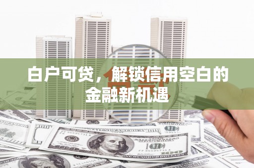 沂源白户可贷，解锁信用空白的金融新机遇