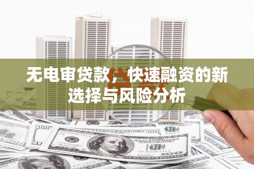 广水无电审贷款，快速融资的新选择与风险分析