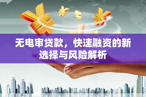 岫岩无电审贷款，快速融资的新选择与风险解析