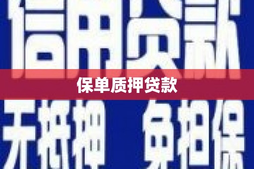 庆元保单质押贷款